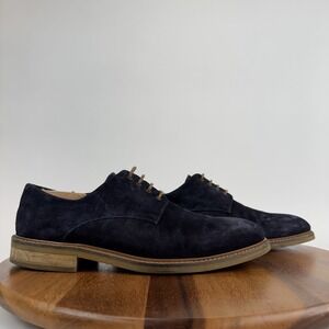 Mens To Boot New York Navy Blue Suede Plain Toe Dress Shoes Oxfords Size 10 D